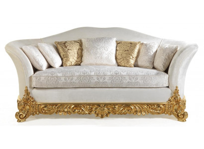 Biała sofa klasyczna trzyosobowa sofa salonowa Włókienniczy Kanapy 3-osobowe