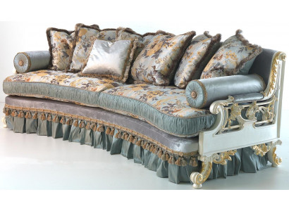 Designerska Sofa Meble 4-miejsce do siedzenia Sofa Podkładka Sofy Italian Furnishings Blue