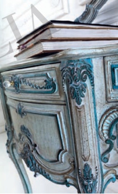 konsola Stolik ścienny Kredens Konsole klasyczne Stół konsolowy z Lustro Luxus