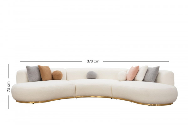Żywy krajobraz Kanapa xxl Sofa Duża Kanapa Owalny Zestaw narożny Sofa materiałowa