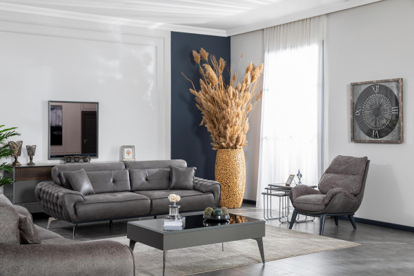 Zestaw sofowy 331 miejsce do siedzenia przy stoliku kawowym Meble Luxury Design Chesterfield Living Room