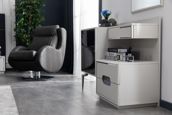 Sypialnia Zestaw Łóżko 2x Stolik nocny 5-częściowy design nowoczesny luksus w komplecie