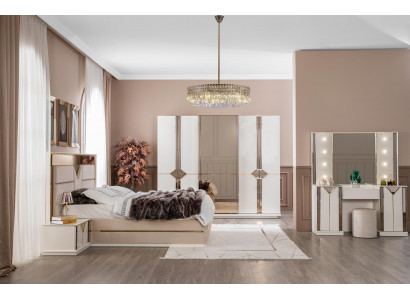 Szafa Drewno Sypialnia Modern Luxury Szafki Beżowa Szafa
