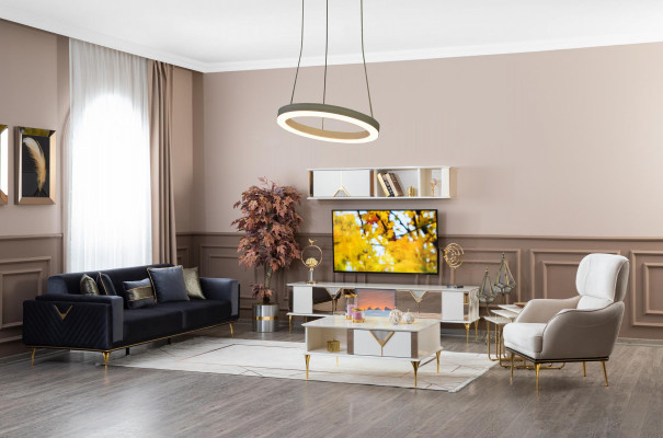 Sofa Kanapa Pokój Dzienny Meble Kanapy Sofy Trzyosobowe 3 Siedziba Włókienniczy Materiał