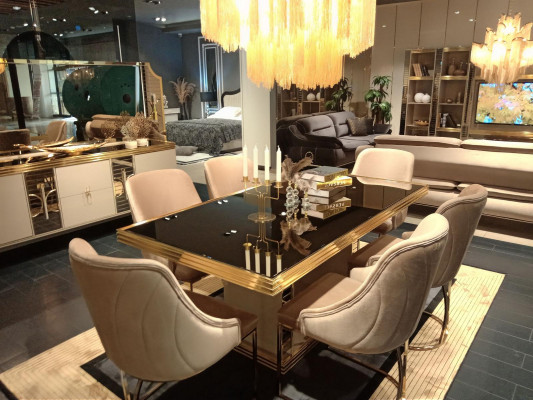 Szklany stół jadalnia Stół obiadowy stoły design stoły do ​​jadalni stoły szklane Tabela 179x95cm