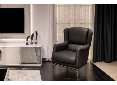 Zestaw wypoczynkowy Fotel Designer Lounge Luksusowe brązowe meble Lounge Club