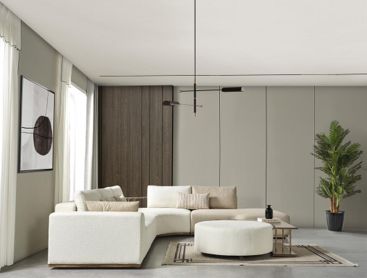 Stołek salon nowe Drewno z Włókienniczy Design Podkładka Biały Modern