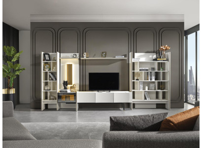 Luksusowa jednostka ścienna design Ściana Szafa Salon TV ściana Półka