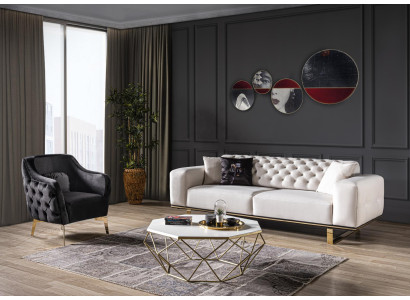 Zestaw sofowy 31 miejsce do siedzenia Fotel Meble luksusowy design w nowym białym kolorze