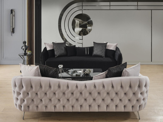 Sofa 4 miejsce do siedzenia Luksus Designer Luksusowe Meble nowy Czarny salon