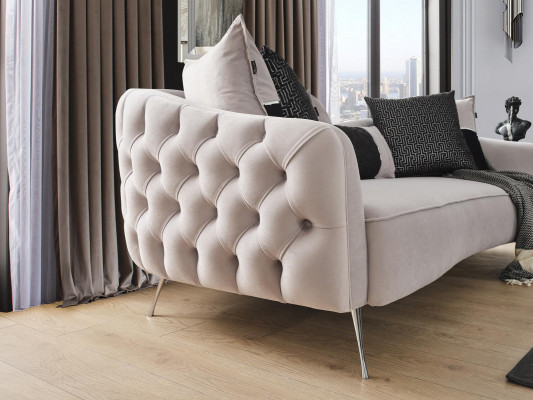Sofa 3 miejsce do siedzenia Sofa Modern Luxury Podkładka Salon Włókienniczy biała Nowość