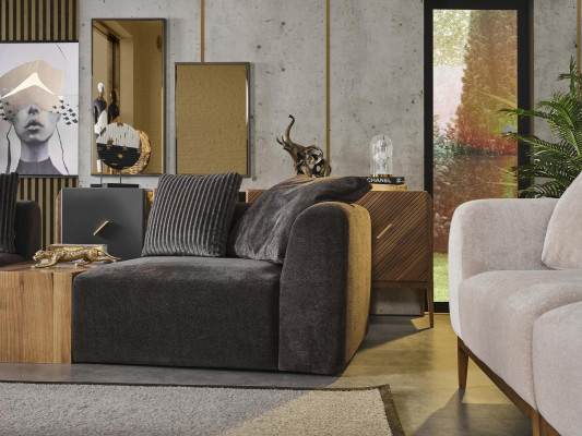 Sofa 3 miejsce do siedzenia Podkładka Sofy Włókienniczy Salon Nowe Meble Nowoczesne szare