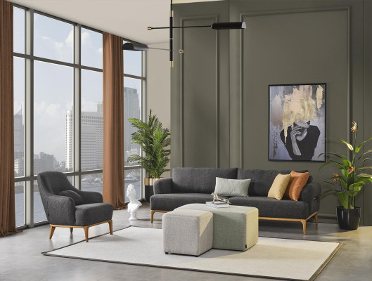 Sofa 4 miejsce do siedzenia Luxury Design Couch Sofy Luksusowa Podkładka Meble Modern 274cm