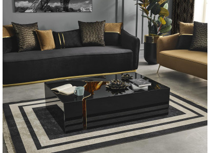 stolik kawowy Design Meble Luksusowy nowy Czarny Modern Living Room Drewno