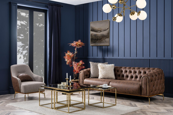 Fotel 1 Siedziba jednomiejscowa luksusowa Podkładka Siedziba design grey Nowy salon