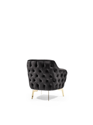Salon Fotel Podkładka Design Nowoczesne Sofy Włókiennicze Nowe Luksusowe Czarne