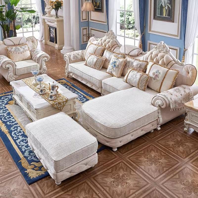 Klasyczny narożnik Narożnikowa kanapa Zestaw narożny Żywy krajobraz Sofa w kształcie litery L