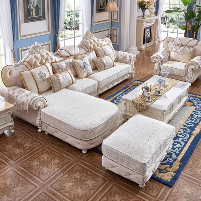 Klasyczny narożnik Narożnikowa kanapa Zestaw narożny Żywy krajobraz Sofa w kształcie litery L