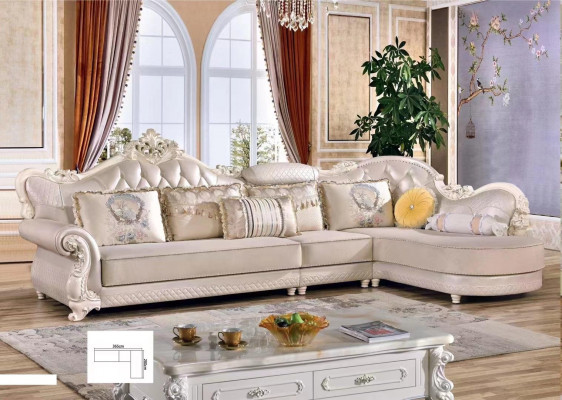 Chesterfield Narożnikowa kanapa Sofa Kanapa Podkładka Meble Baroque Rokoko Materiał Skóra