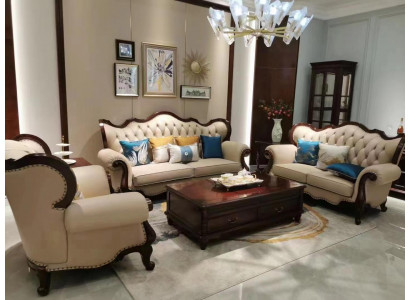 Zestaw sofowy 3+2+1 Siedziba Set Design Sofy Podkładka Kanapy Chesterfield