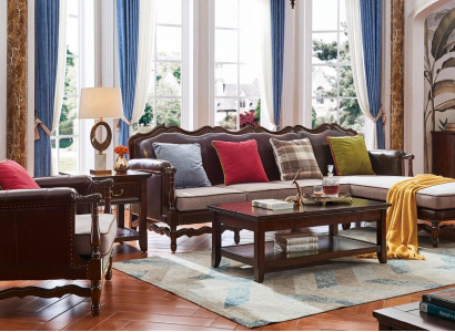 America Meble 1800 Styl Kolonialny Zestaw mebli do salonu sofowy