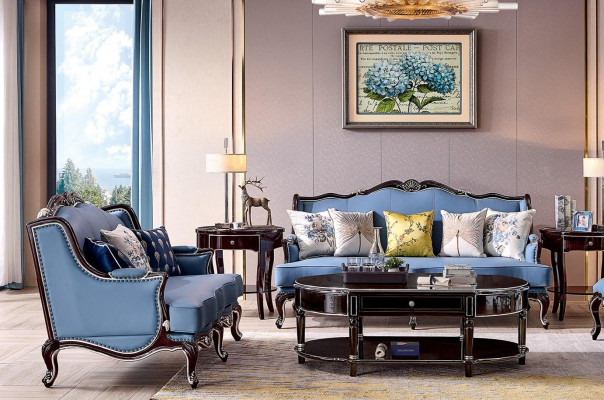 Klasyczna kanapa Chesterfield 3+2 miejsce do siedzenia Sofa Couches Blue Sofas