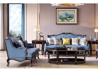 Klasyczna kanapa Chesterfield 3+2 miejsce do siedzenia Sofa Couches Blue Sofas