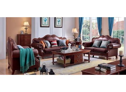 Zestaw sofowy 3+2+1 miejsce do siedzenia Sofa Salon Klasyczne Meble Design Couch
