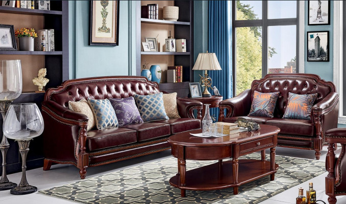 Luksusowy Zestaw sofowy 3+2 miejsce do siedzenia, skórzana sofa, komplet tapicerki kanapy