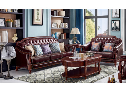 Luksusowy Zestaw sofowy 3+2 miejsce do siedzenia, skórzana sofa, komplet tapicerki kanapy