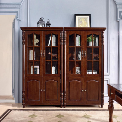 Półka na książki Witryny Szafa Półka Drewno Szafa Półka Meble 2-częściowe