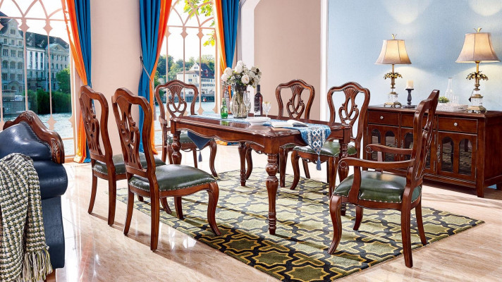 Tabela Stół obiadowy Design Meble jadalnia drewniany stół luksusowy w stylu country house