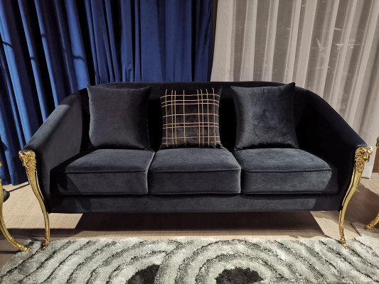 Sofa trzyosobowa Podkładka Meble Aksamit luksusowe kanapy materiałowe