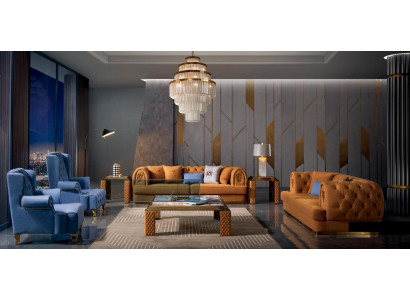 Zestaw sofowy skórzana sofa kanapa Obcios design nowoczesna sofa 3+3+1+1