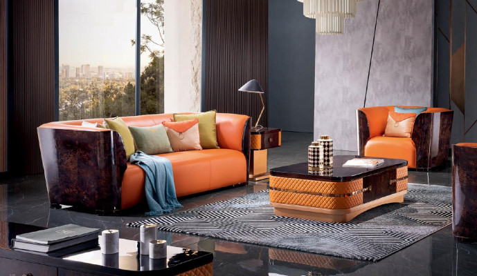 Classic Ustawić 3+2+1 miejsce do siedzenia Zestaw sofowy Podkładka Couch Sofa 100% Skóra