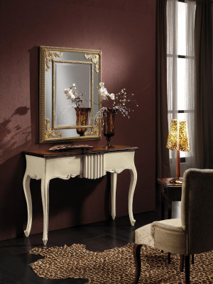 konsola Tabela Konsole stoły Meble Drewniana Konsola Telefoniczna Boczna Włoska