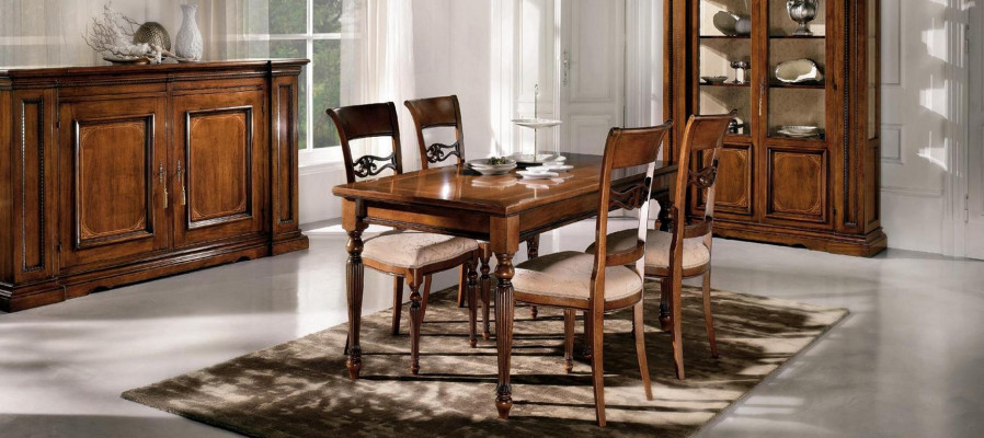Stół obiadowy Drewno Stoły jadalnia stoły Tabela Design Drewno Luxury Meble Włochy