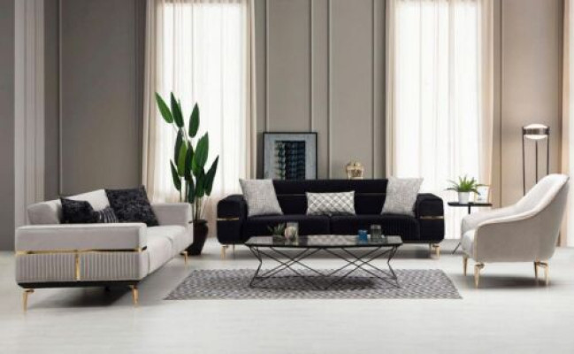 Luksusowa sofa trzyosobowa Podkładka Meble xxl Sofy duża kanapa Aksamit Meble Nowe