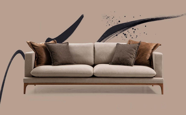 Sofa dwuosobowa 2 miejsce do siedzenia Sofy Materiał Włókienniczy Salon Poliester Styl Nowoczesny Nowy