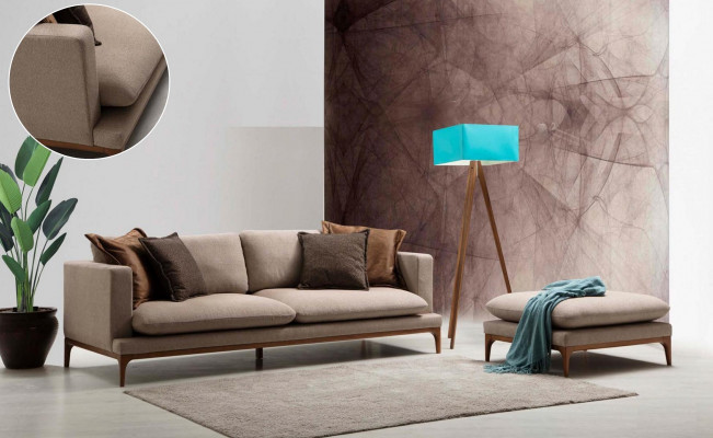 Sofa dwuosobowa 2 miejsce do siedzenia Sofy Materiał Włókienniczy Salon Poliester Styl Nowoczesny Nowy