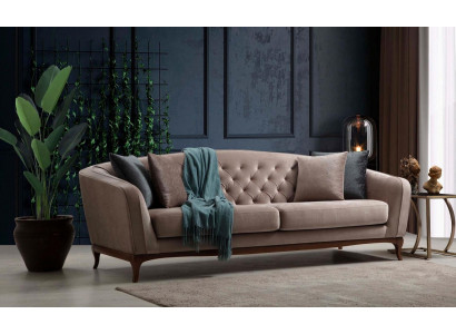 Sofa trzyosobowa 3 miejsce do siedzenia Sofy Luksusowa Kanapa Tapicerowana Materiał Kanapy Meble 230cm