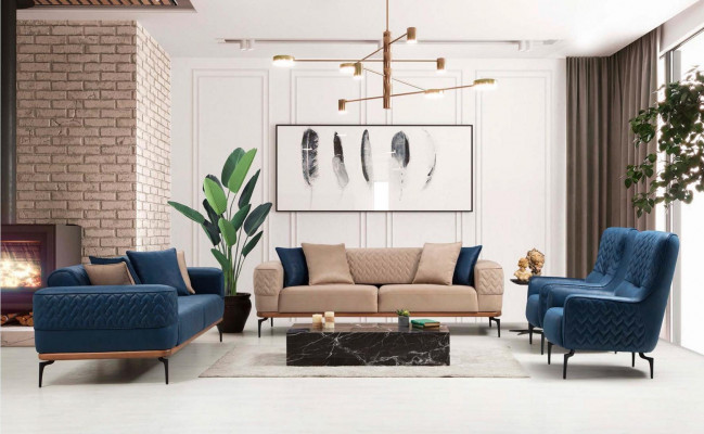 Zestaw sofowy Kompletny zestaw kanap 331 Siedziba Fotel Sofa Kanapy Zestaw mebli Nowy