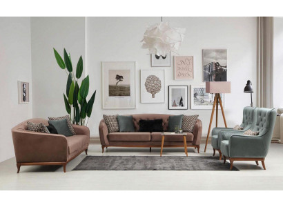 Luksusowy Zestaw sofowy Sofa Ustawić Sofy 4+3+1 miejsce do siedzenia Materiał 3-częściowy Zestaw Kanapy Podkładka