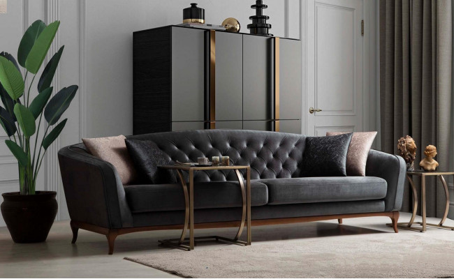 Zestaw sofowy Sofa Luksusowe Sofy Garniur Fotel 4+3+1 miejsce siedzące Nowoczesna 3-częściowa scenografia
