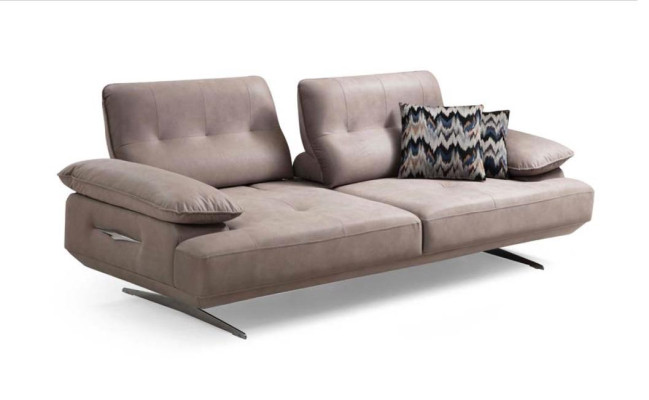 Meble w stylu włoskim Sofa trzyosobowa Podkładka Sofa Luksusowe kanapy Włókienniczy Materiał
