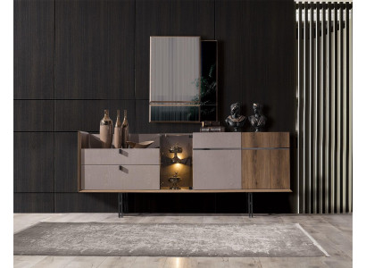 Idealny zestaw do jadalni designerskie LED nowoczesne Szkło Lustro 2-częściowy