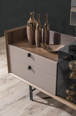 Idealny zestaw do jadalni designerskie LED nowoczesne Szkło Lustro 2-częściowy