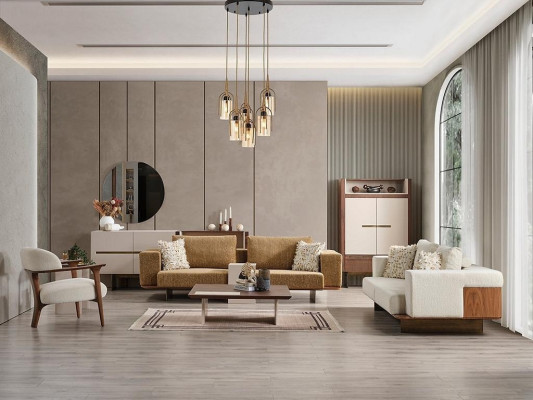Luksusowy Zestaw sofowy Sofa Ustawić Sofy 4 3 1 miejsce do siedzenia Materiał 3szt Nowoczesny Zestaw