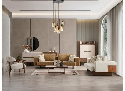Luksusowy Zestaw sofowy Sofa Ustawić Sofy 4 3 1 miejsce do siedzenia Materiał 3szt Nowoczesny Zestaw