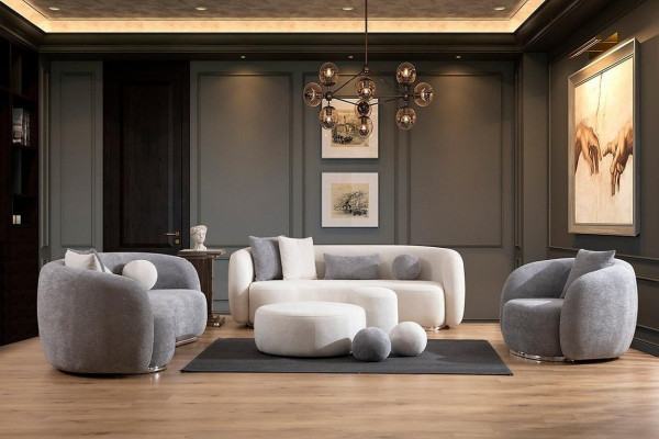 Zestaw sofowy 4 3 1 miejsce do siedzenia Salon Kompletny zestaw sof Nowoczesny zestaw Stołek